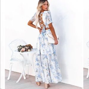 Vici Floral Cut-Out Maxi Dress